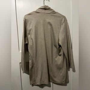 Drape front 3/4 cotton blazer